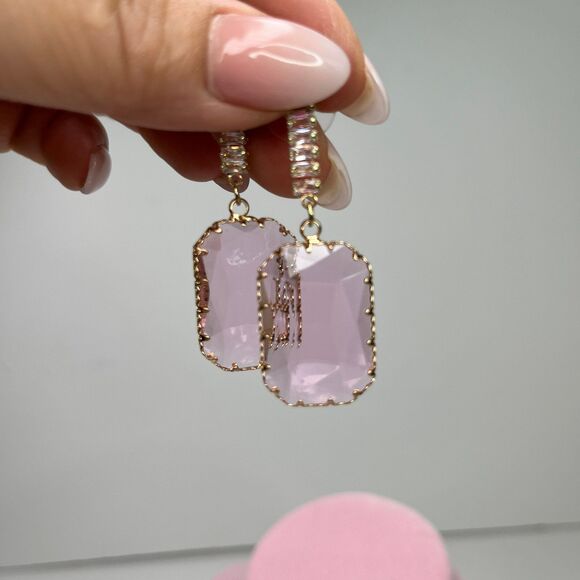 Earrings Rhinestone Shiny Dangle Jewelry #572 - Picture 6 of 6